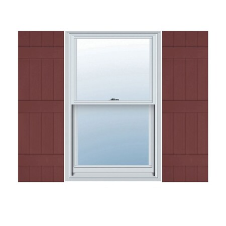 Ekena Millwork Lifetime Vinyl, 4 Board Joined (3 Batten), Board-n-Batten Shutters, w/Shutter Loks, LJ4C14X07200WN, PR LJ4C14X07200WN